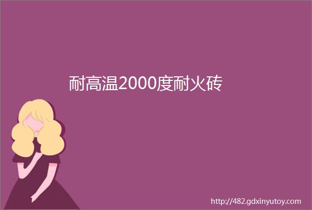 耐高温2000度耐火砖